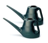 Lizzy 2pc Watering Can for Indoor & Outdoor Plants | Small 1 Litre Green Watering Can with Long Spout for Precise Watering for Bonsai, Flowers, Gardening | Strong Lightweight And Durable Plastic Build