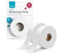 Lizzy 2pcs Iron On Hemming Web 25m No Sew Fabric Tape for Clothing Repairs Fusible Hem Tape for Trousers Curtains Dresses Easy Adhesive Hemming Roll for Quick Sewing Free Alterations