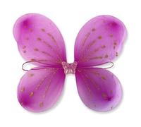 Lizzy 3 Pc Little Girls Butterfly Fairy Party Wings Costumes Fancy Fairy Wings for Girls Princess (Purple - 356012)