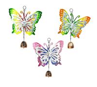 Lizzy 3pc Butterfly Windchime | 21cm Wind Chimes Custom Pet Bereavement for Outdoor Indoor Decor Perfect for Home Yard Patio, Lawn Decoration Come with Hook