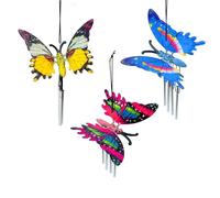 Lizzy 3pc Butterfly Windchime | 25cm Wind Chimes Custom Pet Bereavement for Outdoor Indoor Decor Perfect for Home Yard Patio, Lawn Decoration Come with Hook