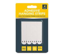 Lizzy 4 Pairs (8 Strips) Adhesive Hanging Strips | Damage-Free Picture Frame Hooks for Wall Décor, Mirrors, Decorations | Easy Install & Remove, No Nails or Tools Required | Max Load 2.5KG (4 Pack)