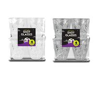 Lizzy 4 x Reusable Halloween Shot Glasses Skull Shape Tableware Party Decorations Novelty UK