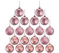Lizzy 40pc Rose Gold Luxury Assorted Baubles 3.5cm Dia | Xmas Tree Ball Hanging Ornaments for Christmas Decorations Holiday Party Indoor & Outdoor Decorations