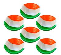 Lizzy 6 x Irish Flag Paper Bowl St Patricks Day Party Tableware Decorations Pack Ireland Themed Bowls Saint Paddy's Day Theme Birthday Supplies Party (1)