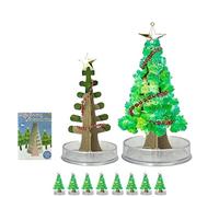 Lizzy 8 x Magic Growing Crystal Christmas Tree Grow Over the next 24hrs | 14cm x 7cm (when fully grown) | Christmas Decoration Toy Novelty Xmas Gift Kids Science Kits & Toys Learning Guide