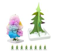 Lizzy 8 x Magic Growing Crystal Christmas Tree Grow Over the next 24hrs | Christmas Decoration Toy Novelty Xmas Gift Kids Science Kits & Toys Learning Guide