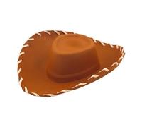 Lizzy Adult Brown Cowboy Western Hat EVA material unisex Headwear Hats for cowboy, cowgirl and sheriff fancy dress Costume outfit Accessories Dress- up Party
