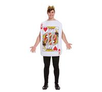 Lizzy | Adult Fancy Dress Costume | One Size, Multicolour, King of Hearts Playing Card | Vibrant Design, Comfortable Fit, Easy to Wear | For Parties, Halloween, Carnival