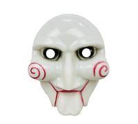 Lizzy Adult Scary Clown Puppet Face Mask Horror Jigsaw Masks Fancy Dress Costume Accessories for Halloween Massacre Cosplay Costume Creepy Scary