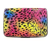 Lizzy Aluminium Credit Card Holder Security Wallet Business Case Protector Travel (Rainbow Leopard)
