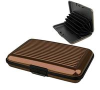 Lizzy Aluminium Credit Card Holder/Security Wallet (Metallic Brown)