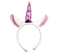 Lizzy ANIMAL EARS BOW TAIL SET Costume Accessory Fancy Dress Party Kids Adults Headband (Pink Unicorn Set)