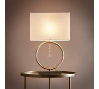 Lizzy Antique Brass Table Lamp with Cream Shade