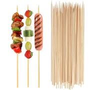 Lizzy Bamboo Skewers 29.5cm Wooden BBQ Sticks Pack of 100 Durable Bamboo Skewers for Kebabs Fruit Fondue Chocolate Fountain Appetizers Cocktails and Grilling