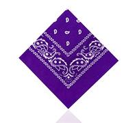 Lizzy | Bandana Multipack | 100% Cotton, Purple, 55 x 55cm, Paisley Print | Breathable, Unisex, Versatile for Headwear, Neckwear, Cycling | Fashion Accessory for Men & Women