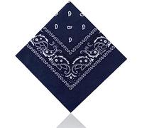 Lizzy | Bandana Multipack | 55 x 55cm, Navy Blue, 100% Cotton | Paisley Print, Breathable, Unisex, Versatile Use | Headwear, Neckwear, Cycling, Fashion Accessory