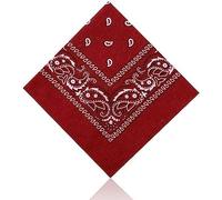 Lizzy | Bandana | One Size, Maroon, Cotton | Paisley Print, Lightweight, Breathable, Versatile Styling | Unisex Headwear for Outdoor, Cycling, Festival, Fancy Dress