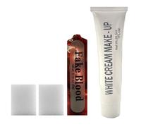 Lizzy Bloody Makeup Set with Sponge | 1x White Cream, Fake Blood, 2 x Sponges | Paint Theatrical Halloween Fevstival, Zombie Makeup Kit Color Paint