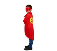 Lizzy Child Red Superhero Costume Set (One Size) | Kids school Pretend Theme Party Fancy dress outfit Accessory Cosplay, World Book Day Halloween, Christmas