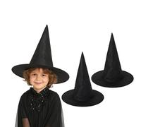 Lizzy Children's Black Witch Hat | Classic Pointed Wizard Hat for Kids | Unisex Witch Costume Accessory for Halloween Dress Up, Fancy Dress Parties, Carnival & Cosplay (2)