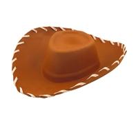 Lizzy Children's Brown Cowboy Western Hat EVA material unisex Headwear Hats for cowboy, cowgirl and sheriff fancy dress Woody Costume outfit Accessories Dress- up Party