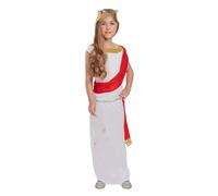 Lizzy Children's Roman Goddess Costume | Kids school Pretend Theme Party Fancy dress outfit Accessory Cosplay, World Book Day Halloween, Christmas - Medium (Ages 7-9)