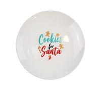 Lizzy Christmas Printed Plate | Tableware for Xmas Themed Dinner | Xmas Party Supplies Tableware Decoration (Cookies for Santa, 2)