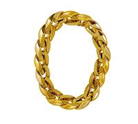 Lizzy Chunky Gold Gangster Pimp Bracelet | 70s 80s 90s Hip Hop Style Costume Accessory | Gold Colour Chain Jewellery for Men & Women | Halloween Fancy Dress
