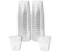 Lizzy Clear Shot Glasses | Reusable 30ml Shot Cups | Shots Vodka Weddings Birthdays Parties Christmas, Stag, Hen and Drinking Games (60)