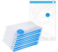 Lizzy Clear Vacuum Storage bags | Compressed Storage Bags, Mould Moisture and Bug Proof, Double Zip High Sealing Air Leak Patent Valve (1, Large 70 x 100 cm)