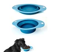 Lizzy Collapsible Pet Bowl | Collapsible Dog Water Bowls for Cats Dogs, Portable Pet Feeding Watering Dish,Portable Dog Water Food Bowl for on-the-go, home or camping (Blue)