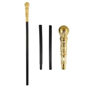 Lizzy | Costume Accessory Cane | 93cm Gold Colour, Embossed Knob, Unisex | 70s 90s Hip Hop Fancy Dress, Gangster Style | Halloween, Parties, Adult Dress Up