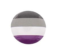 Lizzy® Deluxe 2.5 CM Pride Rainbow Pin Badge (Asexual)