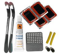 Lizzy Deluxe Bicycle Tyre Repair Tool Kit - Rubber Puncture Patches Glue-less Cycle Repair