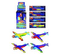 Lizzy Deluxe Flying Gliders Kids Birthday Party Bag Favours Pinata Filler Pony Toy UK (Pack of 10, Super Hero)