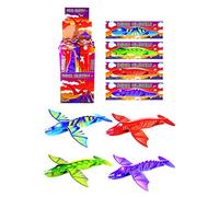 Lizzy Deluxe Flying Gliders Kids Birthday Party Bag Favours Pinata Filler Pony Toy UK (Pack of 6, Dinosaur)