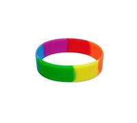 Lizzy Deluxe GAY PRIDE FANCY DRESS ACCESSORY Rainbow Hats Jewellery LGBT Parade Party Lot UK (1 x Pride Silicon Bracelet)