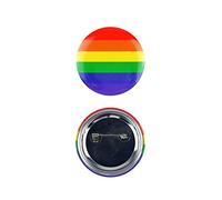 Lizzy Deluxe Rainbow Pride Badge Pin 58mm LGBT LGBTQ+ Button Badge Brooch for Pride Parade Festival Fancy Dress Jacket Backpack Hat Clothing Accessory