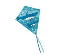 LIZZY | Diamond Print Kites Summer Beach Outdoor Flying Kids Adult Games Activity (Shark - TOY5335OB)