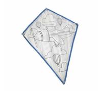 Lizzy DIY Kites for Kids Colour Your Own Kites Bulk Decorating Coloring Kite Party Pack for Celebration Outdoor Games and Activities White (Plane)