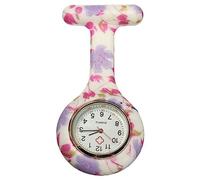 Lizzy Fashion Silicone Nurse Watch Brooch with Pin/Clip, Infection Control Design, Health Care Nurse Doctor Paramedic Medical Brooch Fob Watch (Pattern 01)