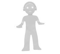 Lizzy Flexible Novelty Reading Lamp 16.2cm | Portable Reading Light Up Man | Reading, Study Table, Work Light, Repairing,Crafting & Bookmark Holder (White)