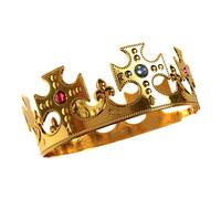 Lizzy Gold King’s Crown for Adults & Kids - Royal Fancy Dress Accessory | Crown for Men, Women & Children | World Book Day, Nativity, Theatre, Coronation & Party Costume Prop