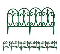Lizzy Green Garden Border Fence Flexible Plastic Lawn Flower Bed Edging Picket Border (24)
