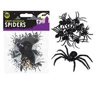 Lizzy Halloween Creepy Decorative Spiders - 40 Pack Halloween Deco Accessory UK