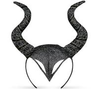 Lizzy Halloween Headbands One Size Fits Most Adults | Fancy Dress Costume Hair Accessory | Head Bopper Hat for Parties, Cosplay, Angels & Dark Themed Night Outfits (Evil Witch Horns)