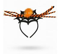 Lizzy Halloween Headbands One Size Fits Most Adults | Fancy Dress Costume Hair Accessory | Head Bopper Hat for Parties, Cosplay, Angels & Dark Themed Night Outfits (Orange Spider Web)