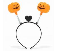 Lizzy Halloween Headbands One Size Fits Most Adults | Fancy Dress Costume Hair Accessory | Head Bopper Hat for Parties, Cosplay, Angels & Dark Themed Night Outfits (LED Pumpkins)