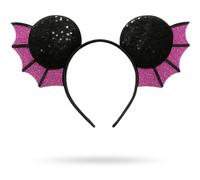 Lizzy Halloween Headbands One Size Fits Most Adults | Fancy Dress Costume Hair Accessory | Head Bopper Hat for Parties, Cosplay, Angels & Dark Themed Night Outfits (Purple Mouse Bat Ear)